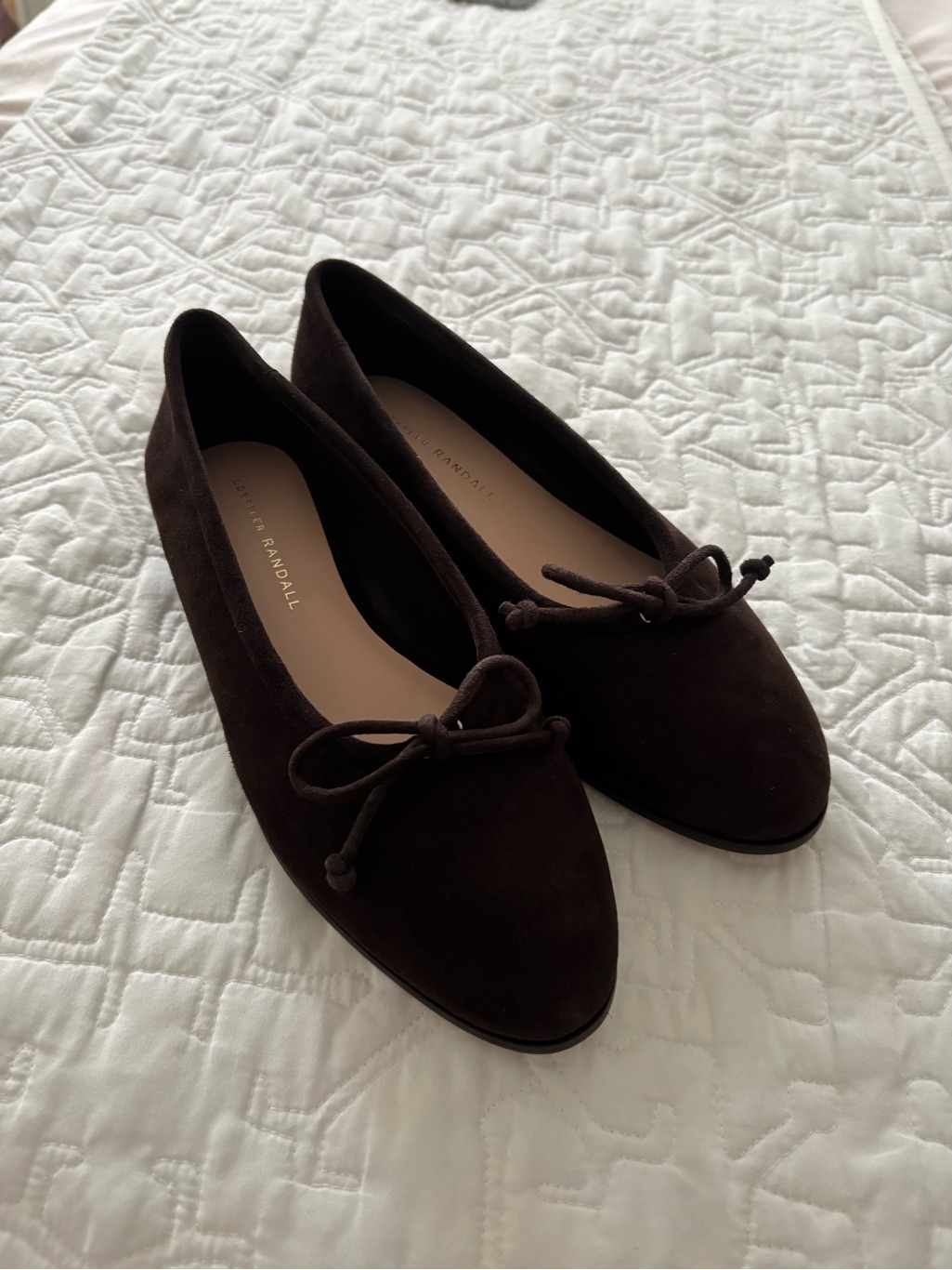 Loeffler Randall Noelle Brown Suede Bow Ballet Flats. — image 8 of 8